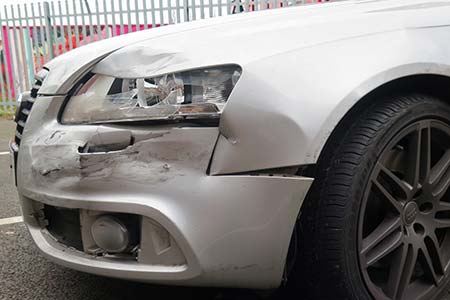 Burchell Assessors inspecting accident damage to vehicle
